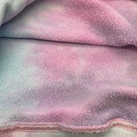 Baypointe Womens Medium Sweatshirt Crew Neck Fleece Tie Dye Pink Green Blue - Picture 9 of 11